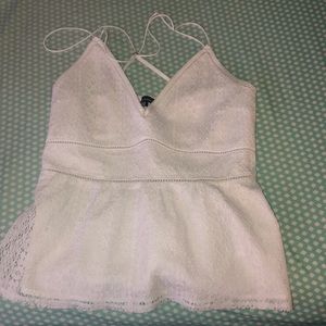 Pretty white lace top